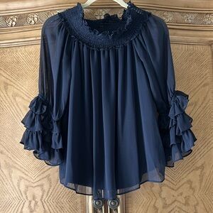 Navy Blue Top LIKE NEW